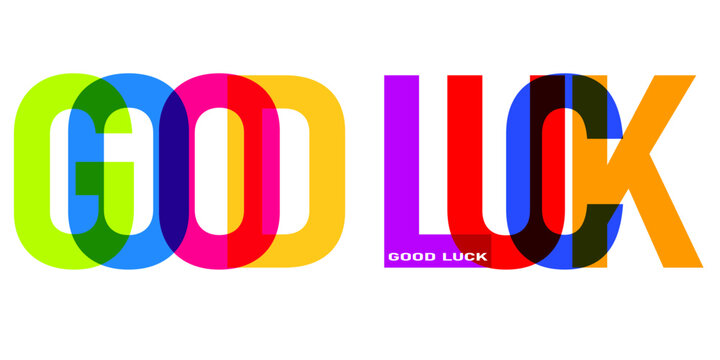Colorful lettering good luck