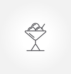 ice cream icon vector illustration logo template for many purpose. Isolated on white background.