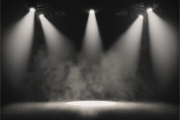 Stage with light and Fog