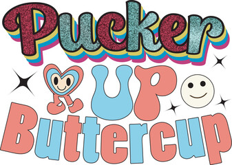 Retro Valentine’s Day sublimation Design