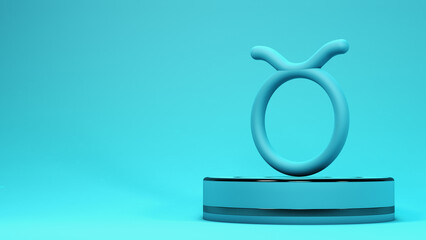 Taurus zodiac sign 3d render