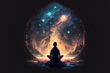 meditation universe . Generative AI