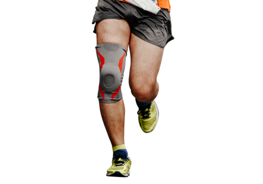 legs runner man in knee pads running