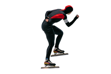 female skater run speed skating