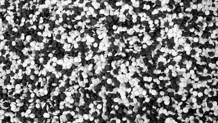 Texture black and white background of small round granules