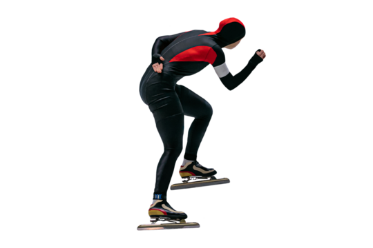 female skater run speed skating