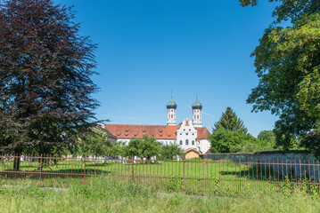 view to Benediktbeuern cloister, salesians educational institution bavaria