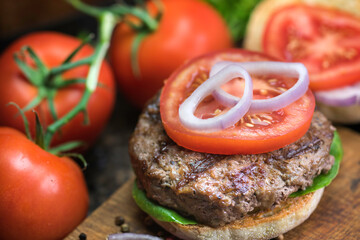 Making classic burger