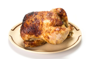 Roasted whole chicken