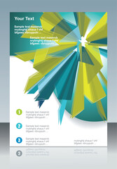 Naklejka premium set of cards with background