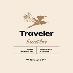 Landscape, interior, home decor, garden logo template illustration for branding