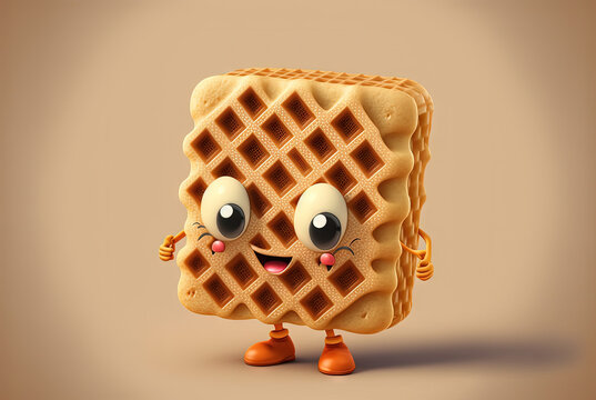 Cute Waffle Character