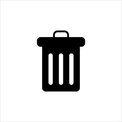 Delete icon, flat design style isolated on white background