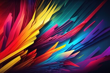 Colorful abstract backgrounds with color line bars and depth