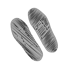 black and white sketch of a shoe with transparent background
