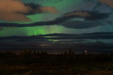 Icelandic Northen Lights and threes