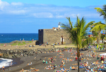 Playa Jardín y Castillo San Felipe, Puerto de la Cruz