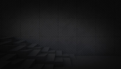 Naklejka premium geometric background with elements of architecture in dark tones.