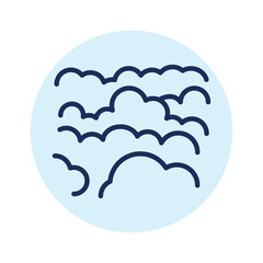 Cloud black line icon. Atmospheric phenomenon.