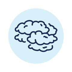 Cloud black line icon. Atmospheric phenomenon.