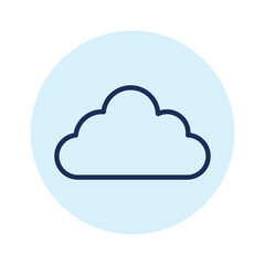 Cloud black line icon. Atmospheric phenomenon.