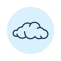 Cloud black line icon. Atmospheric phenomenon.