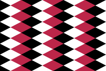 Obraz premium Viva magenta, black and white rhombus pattern