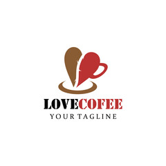 cofee love logo concept

