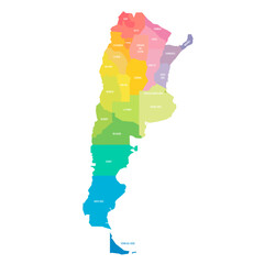 Argentina political map of administrative divisions