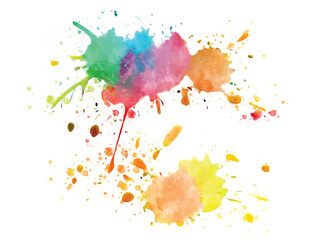 Naklejka na ściany i meble Vector of colorful watercolor splash.