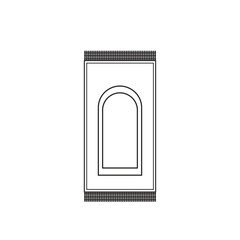 Prayer mat or Salah Icon. Ornamental Mosque Flooring. Infographic And Other Graphic Related Assets. Vector illustration Design.
