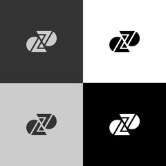 Half Circle Zig Zag Logo Template