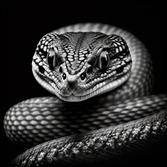 Fototapeta premium viper on a black background