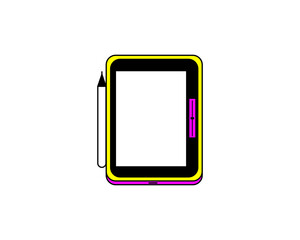 Drawing tablet, illustration, flat, 2d, icon 