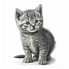 Fototapeta premium british kitten isolated on white