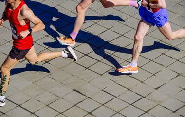 group male runner running marathon race