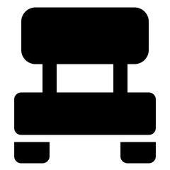 Chair glyph icon