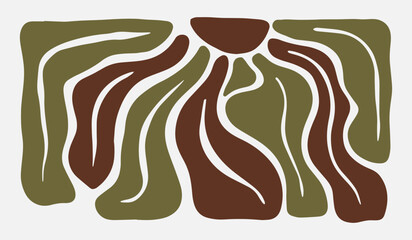 Botanical Plant Flower Monoline Line Art Line Drawing. Universal creative premium symbol. Vector illustration. Creative Minimal design template