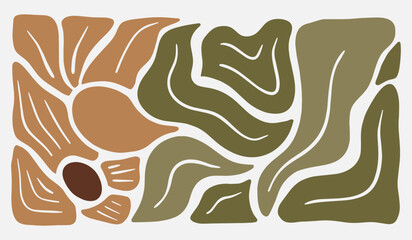 Botanical Plant Flower Monoline Line Art Line Drawing. Universal creative premium symbol. Vector illustration. Creative Minimal design template