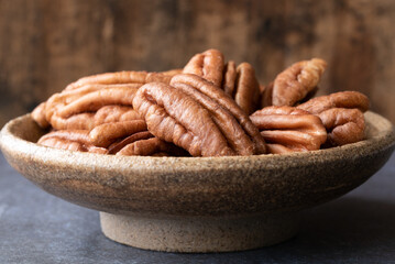 Fototapeta premium Pecan Halves in a Bowl