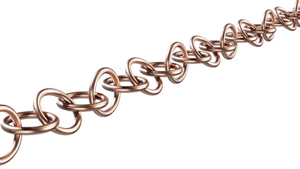 Obraz premium Single colored chain link isolated 3d render