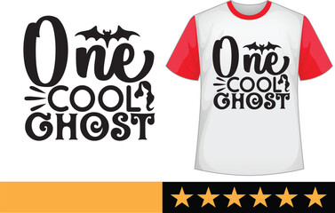 One cool ghost svg t shirt design