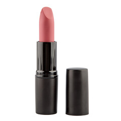 Obraz premium Open lipstick in a black case on a white background