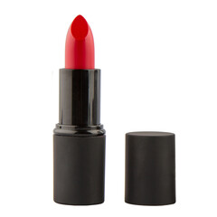 Fototapeta premium Open lipstick in a black case on a white background