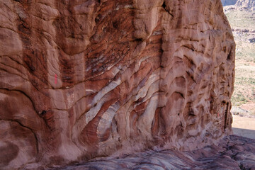 stone wall in desert, Jordan