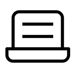 Fototapeta premium Laptop line icon