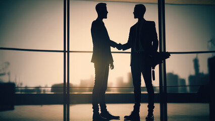 Businessman handshake for teamwork of business merger and acquisition