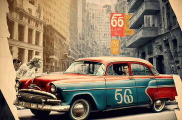 Generative AI illustration of vintage posters