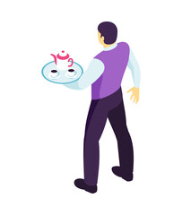 Restaurant Waiter Tea Composition