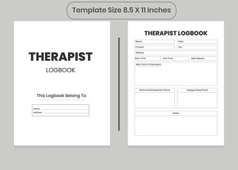 Therapist Logbook and KDP Interior